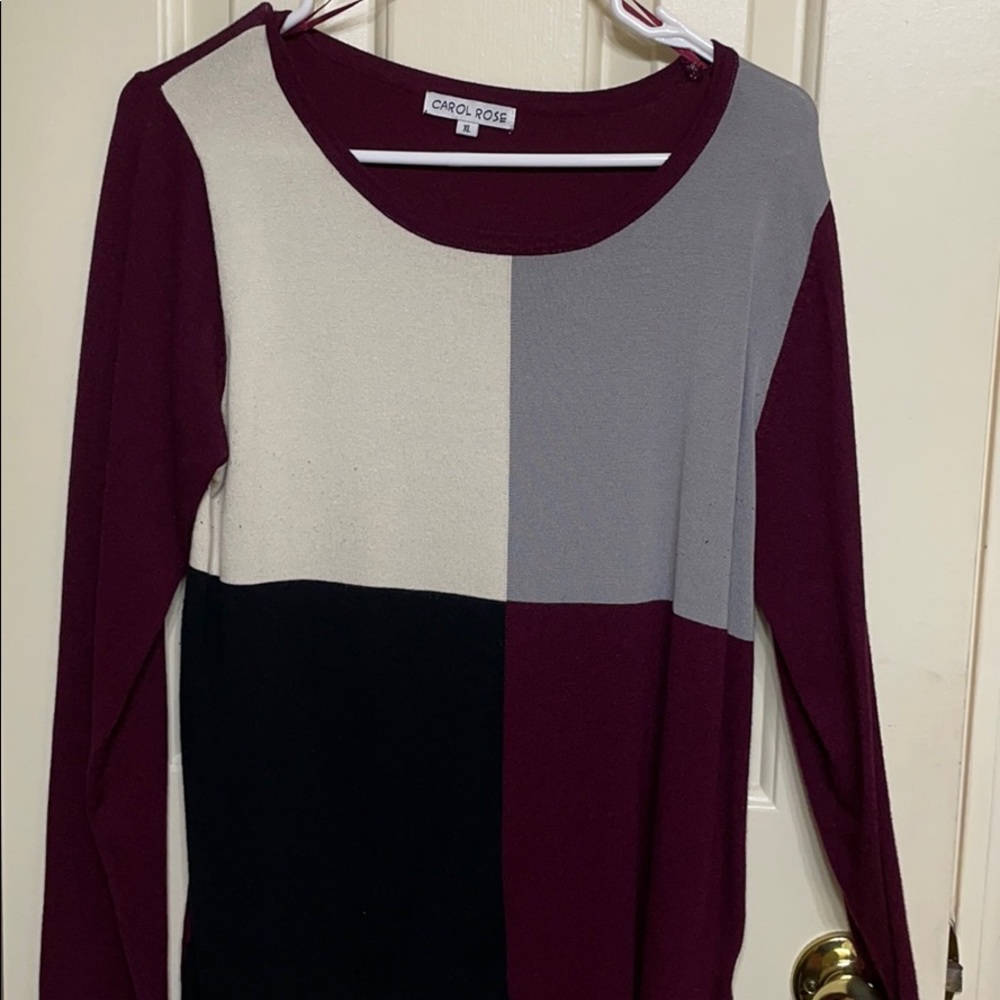 Block colored sweater